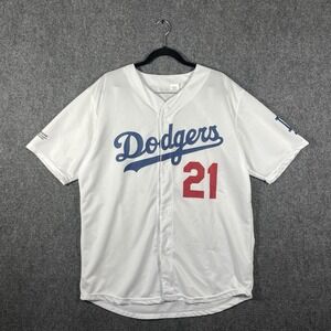 Los Angeles Dodgers Walker Buehler #21 Stadium Jersey White Mens Size XL #2085